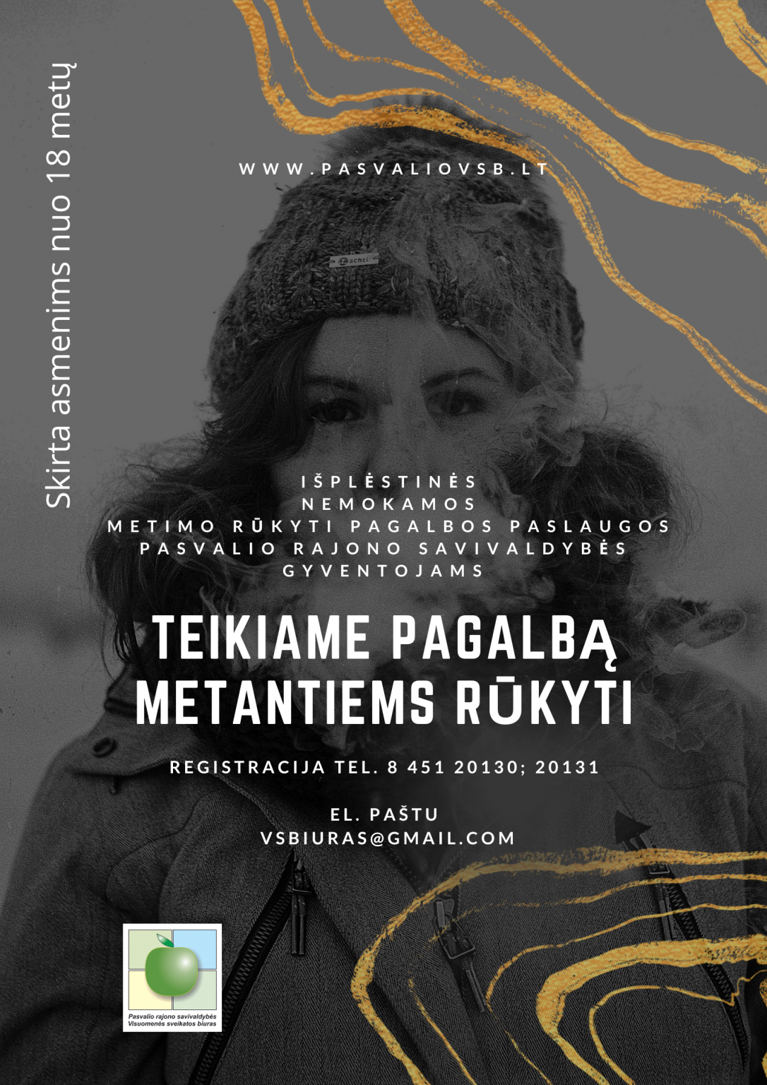 Metimo Teikiame išplėstinę metimo rūkyti pagalbą - Pasvalio VSB